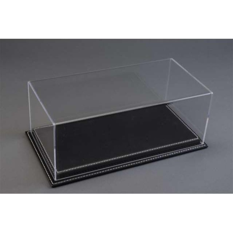 Atlantic Case Mulhouse Premium Acrylic Display Case w/ Black Leather Base w/ White Stitching 1:18