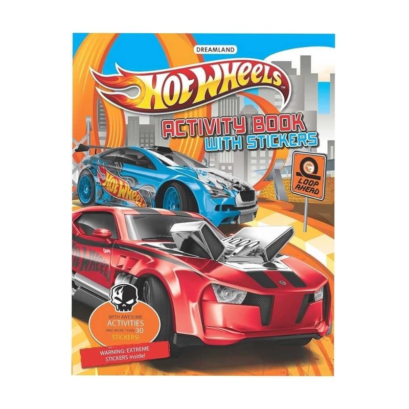 EXCLUSIVE Hotwheels activity book with stickers