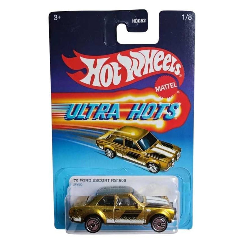 Hotwheels ultra Hots '70 ford Escort Rs1600 mainline card art 1:64 scale