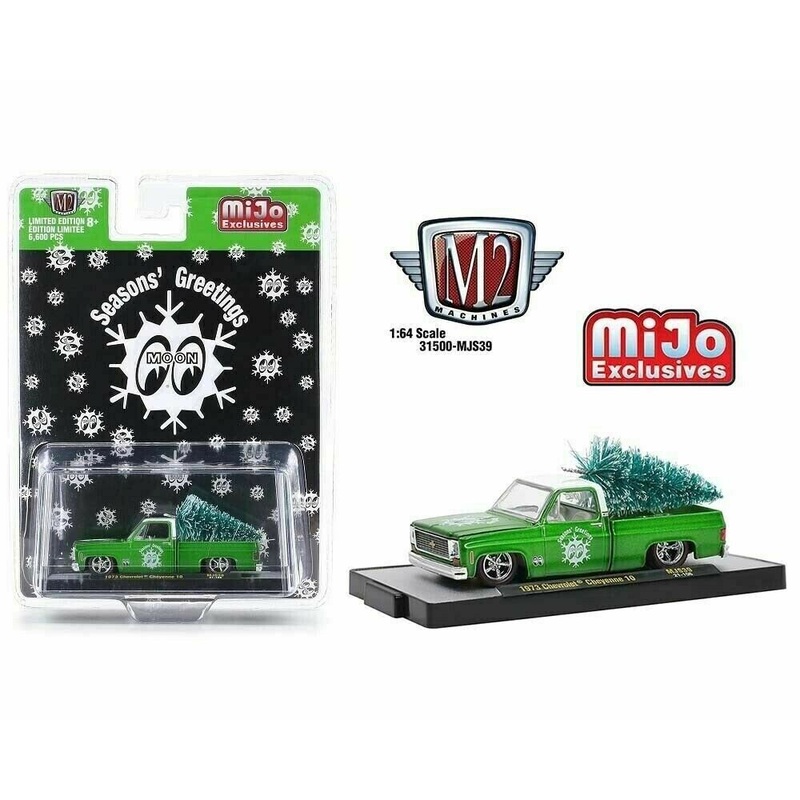 M2 Machines 1:64 Mijo Ornament - Chevy Cheyenne 10 1973 Mooneyes