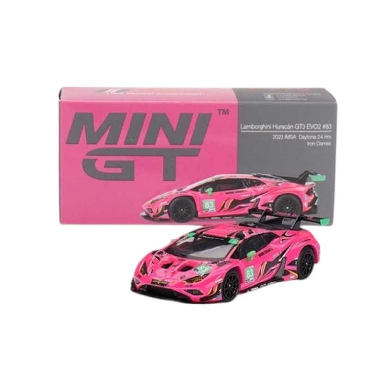 Mini GT #772: Lamborghini Huracn GT3 EVO2 #83 Iron Dames 2023 IMSA Daytona 24 Hrs