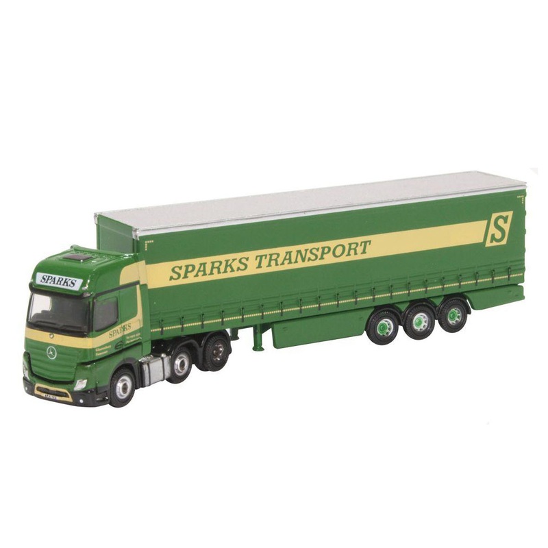 Truck Mercedes Actros Curtainside Sparks 