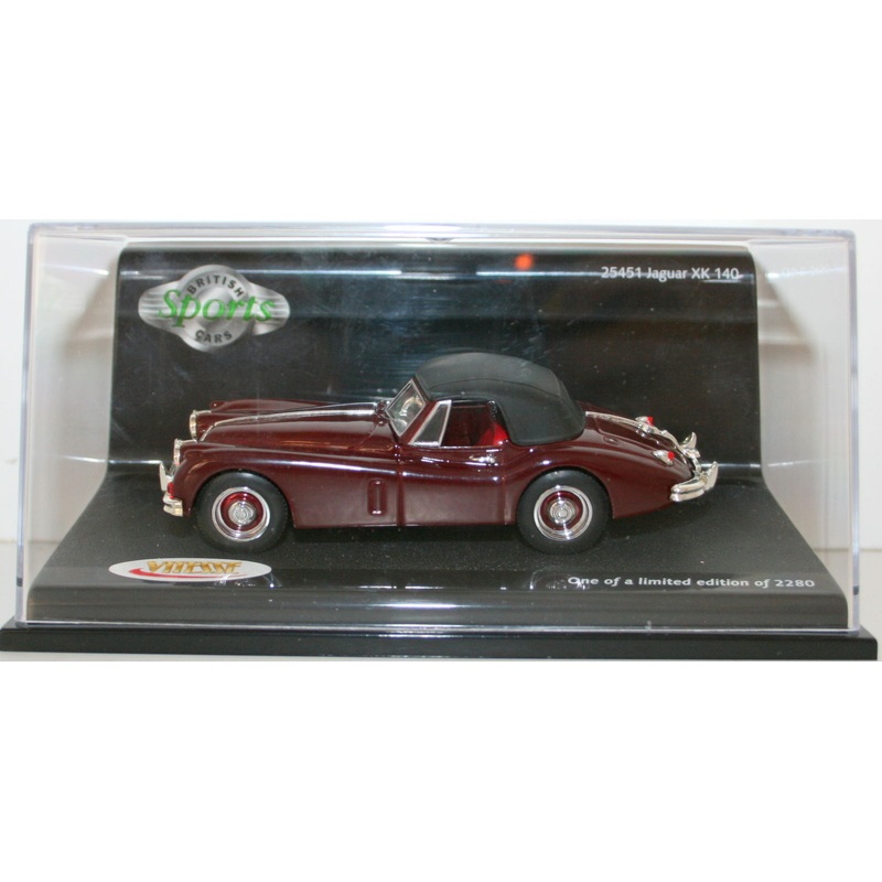 VITESSE 1/43 25451 JAGUAR XK140 TOP UP MAROON