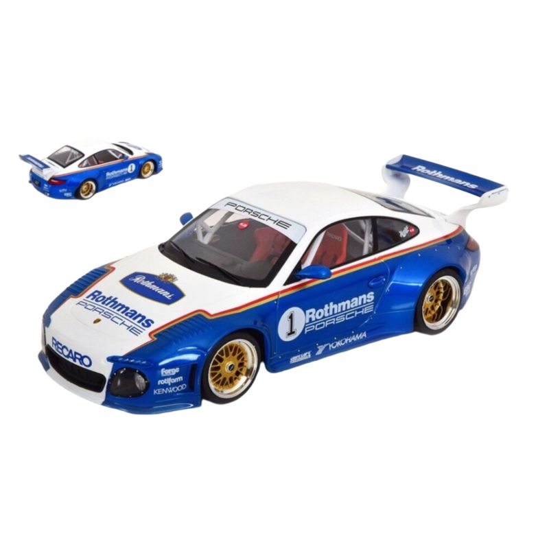 MCG Porsche 911 997 RWB Old & New Rothmans Blue 1:18