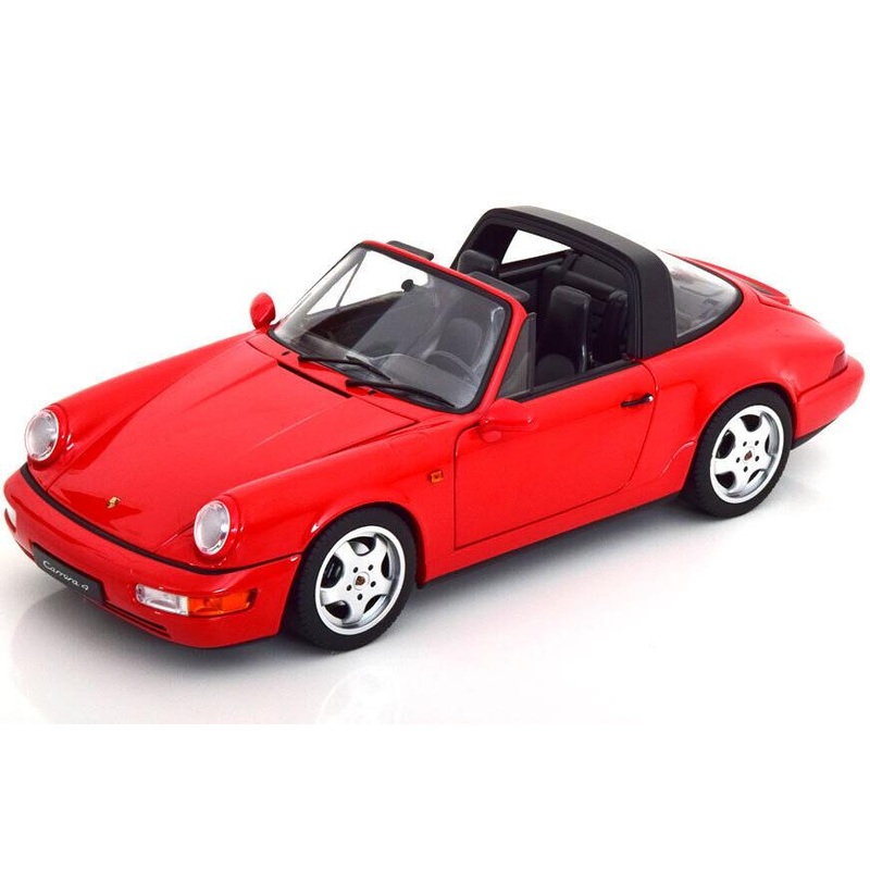 Norev 1990 Porsche 911 964 Carrera 4 Targa (w/ Removable Top) Guards Red 1:18 LIMITED