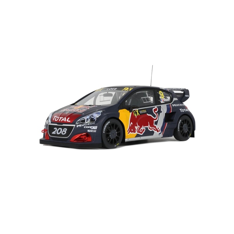 Otto 2018 Peugeot 208 WRX Team Peugeot Total No 9 Winner Rally World RX Belgium Matte Blue 1:18