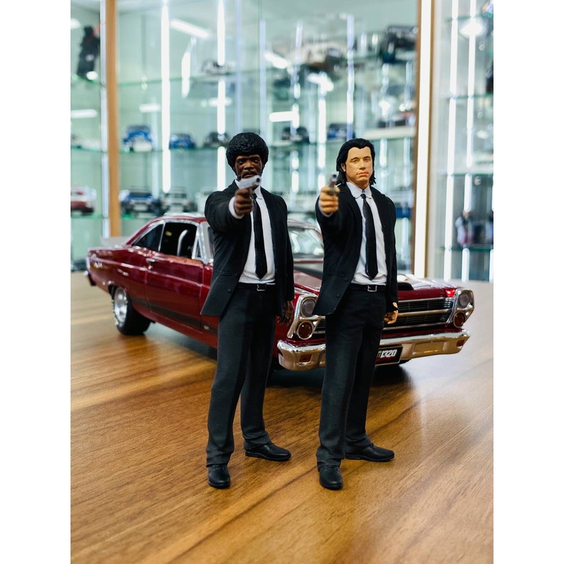 1/18 Scale Figure (Hand Made / Painted) Pulp Fiction Vincent & Kerr ( Set of 2 characters )