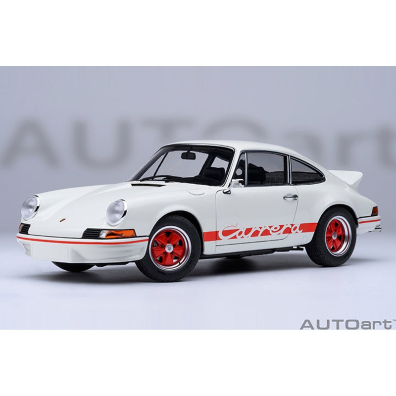 AUTOart Porsche 911 Carrera 2.7 RS Grand Prix White w/ Red Deco and Wheels 1:18