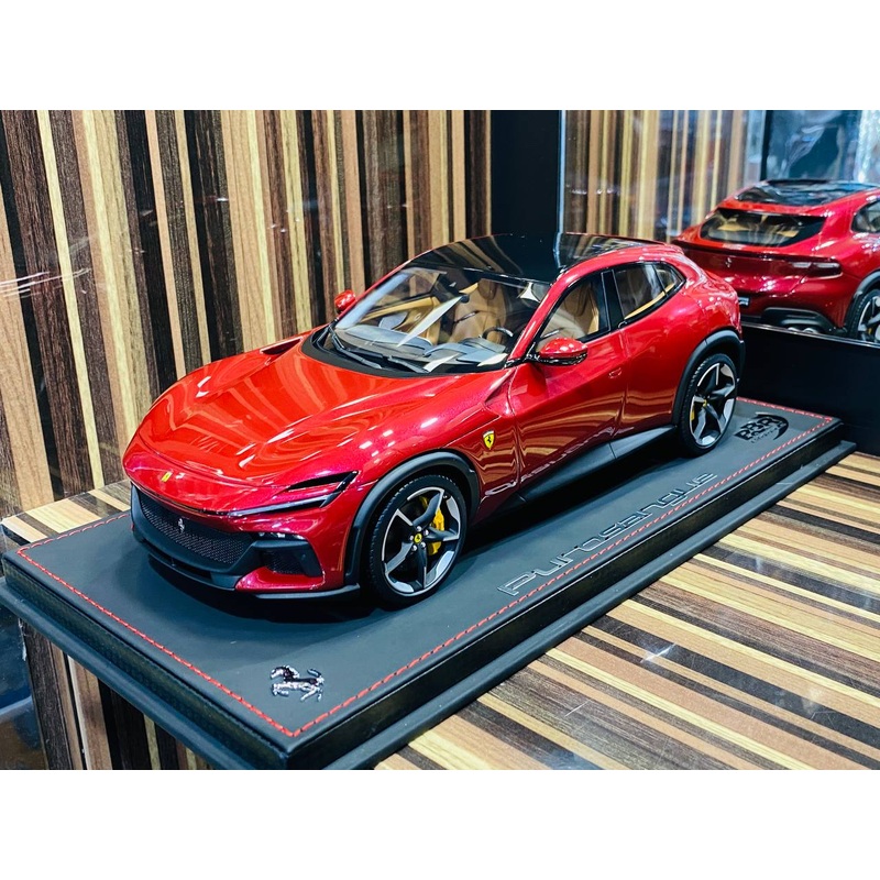 BBR Models Ferrari Purosangue - 1/18 Resin , Rosso Mugello Met (Maroon)