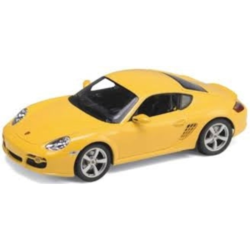 Welly Porsche Cayman S Yellow - 1:24 Scale