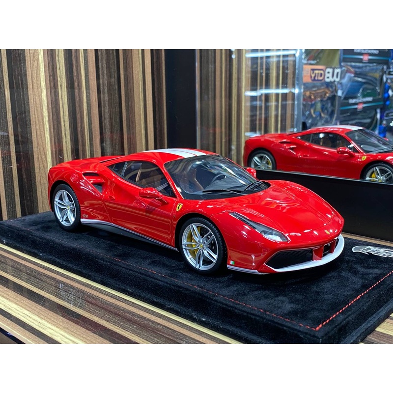 1/18 Diecast Ferrari 488 GTB Red BBR Scale Model Car
