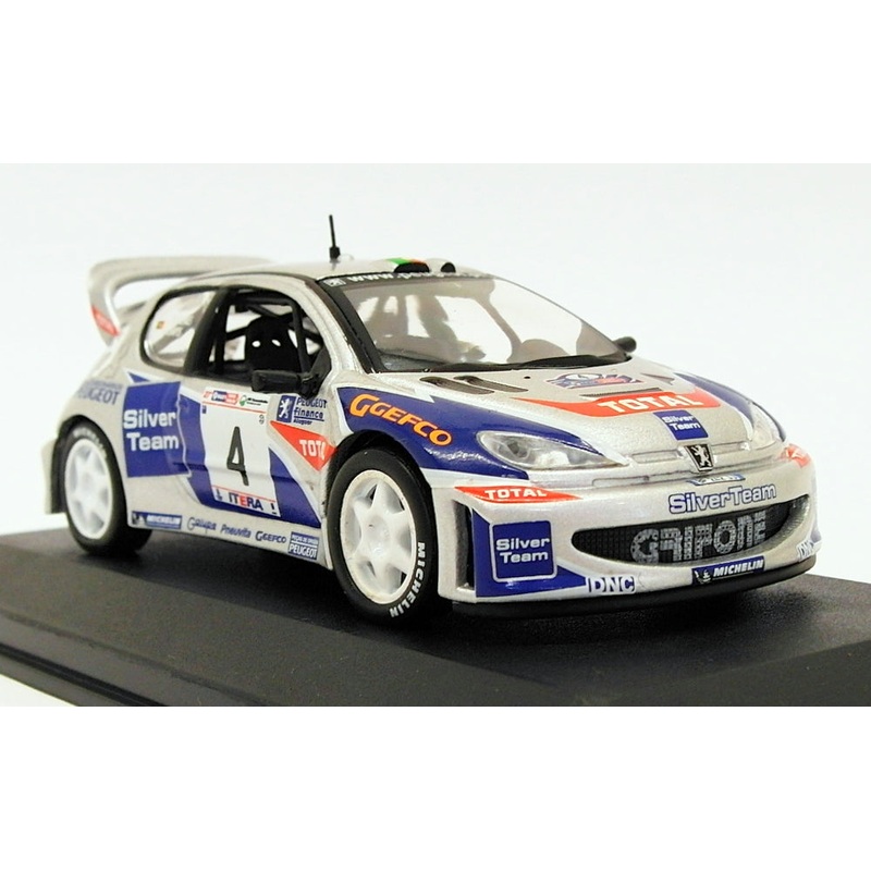 Altaya 1/43 Scale AL31319C - Peugeot 206 WRC - Mille Miglia Rally 2003