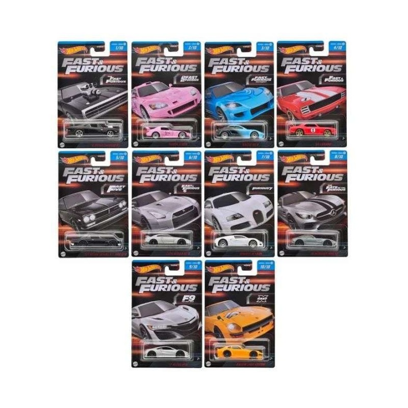 EXCLUSIVE hotwheels fast & Furious set of 10