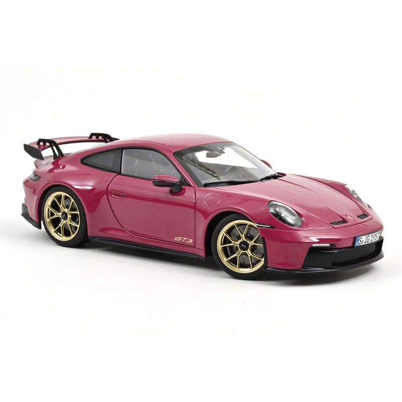 Norev 2021 Porsche 911 992 GT3 Ruby Star Neo w/ Gold Wheels 1:18