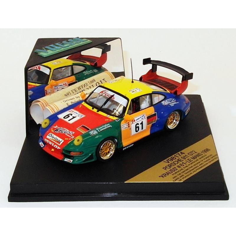 Vitesse 1/43 Scale Model Car V98174 - Porsche 911 GT2 Krauss #61 Le Mans 1998