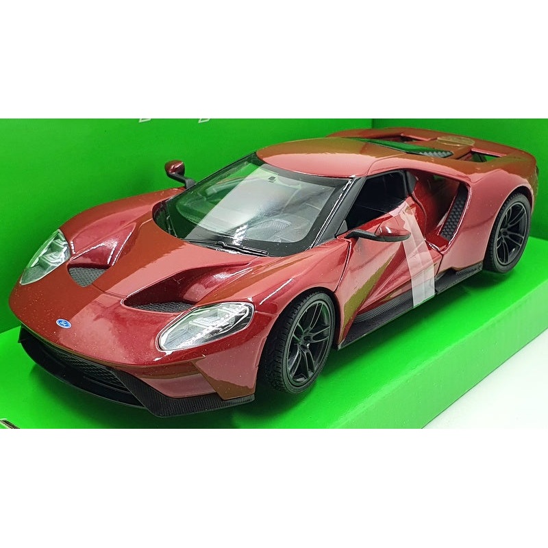 Welly 1/24-27 Scale Model Car 24082W - 2017 Ford GT - Burgundy