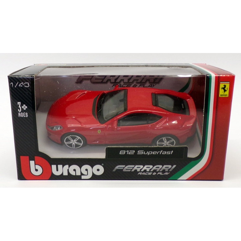 Burago 1/43 Scale Model Car 18-36000 - Ferrari 812 Superfast - Red