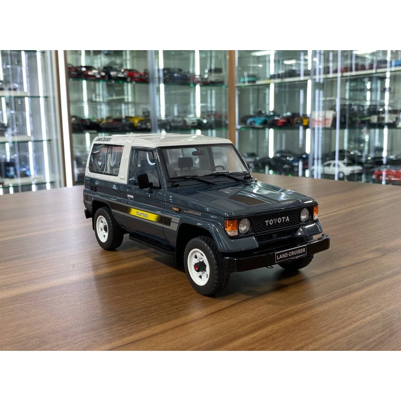 1/18 Resin Model OttO Mobile Toyota Land Cruiser Turbo (LJ73) 1987  Grey Blue  Limited 3000 pcs