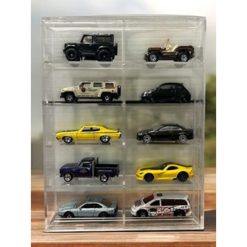 Acrylic Case For Storage holds 10 Cars (Cars not Included)