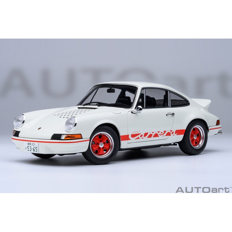 AUTOart Porsche 911 Carrera 2.7 RS Grand Prix White w/ Red The Circuit Wolf 1:18