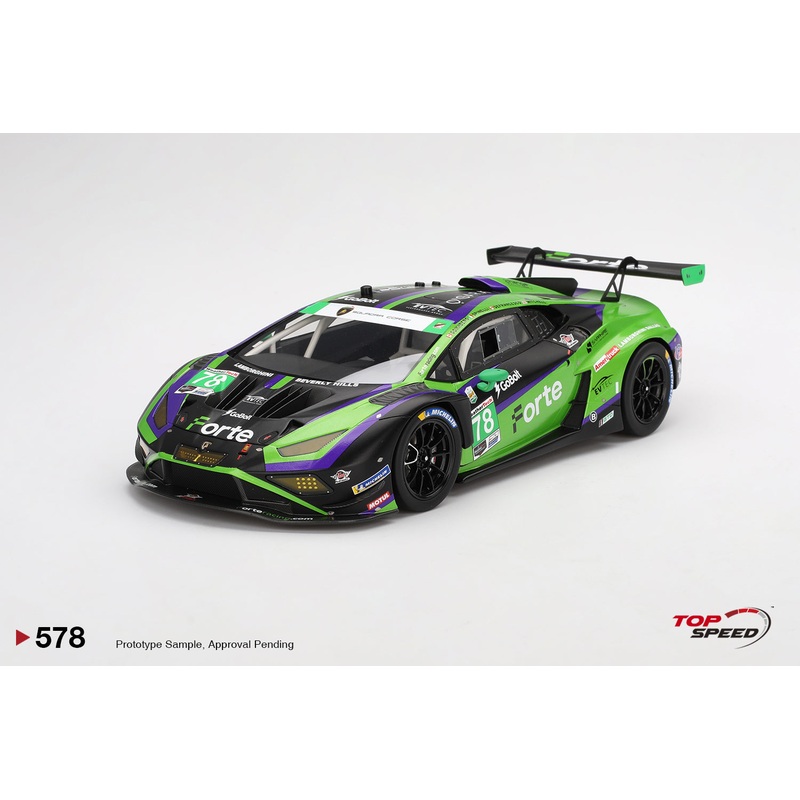 Topspeed Lamborghini Huracan GT3 EVO2 #78 Forte Racing IMSA 2024 Daytona 24hrs Green 1:18