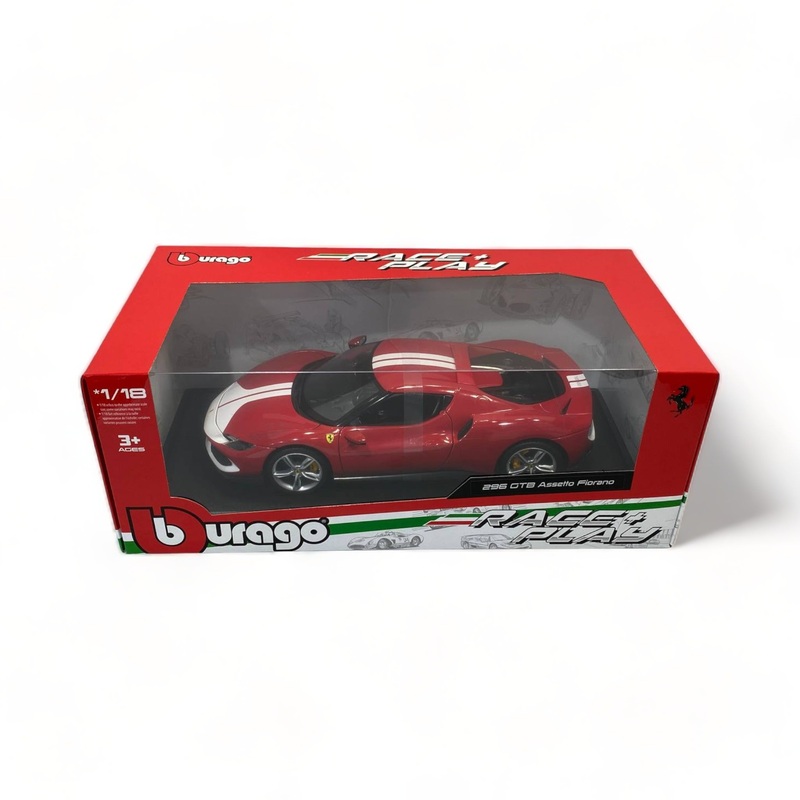 1/18 Bburago Ferrari 296 GTB Assetto Fiorano Red/White model car