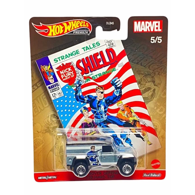 Exclusive Hotwheels Marvel Land Rover Defender 110 Hard Top (Blister Damage and Car mint condition)