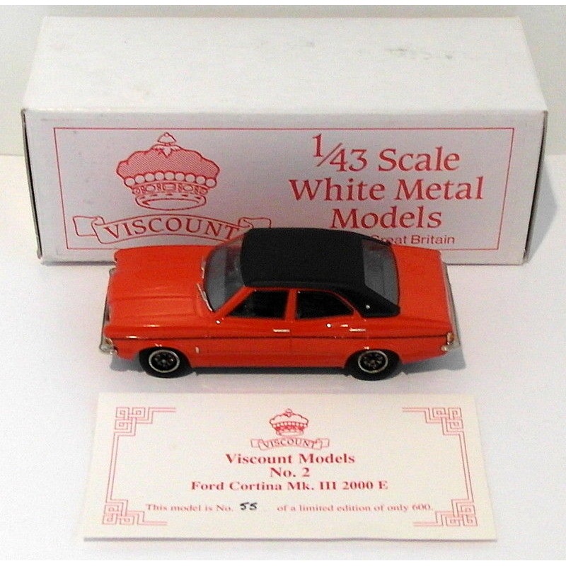 Pathfinder Viscount 1/43 VISC2 - 1974 Ford Cortina Mk. III 2000E 1 Of 600 Red