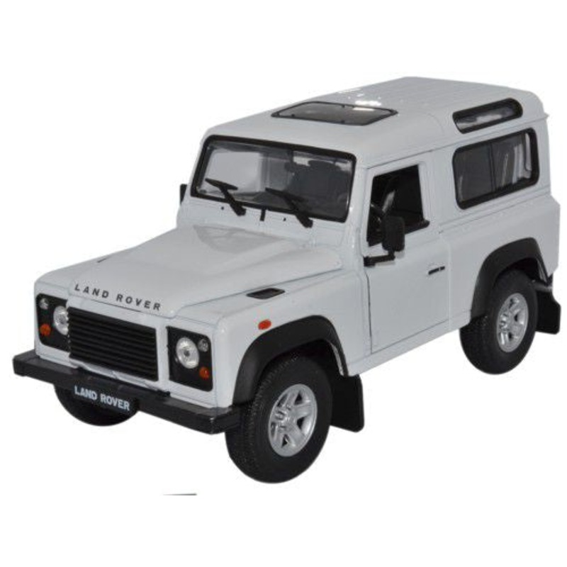 Welly Land Rover Defender White - 1:24 Scale