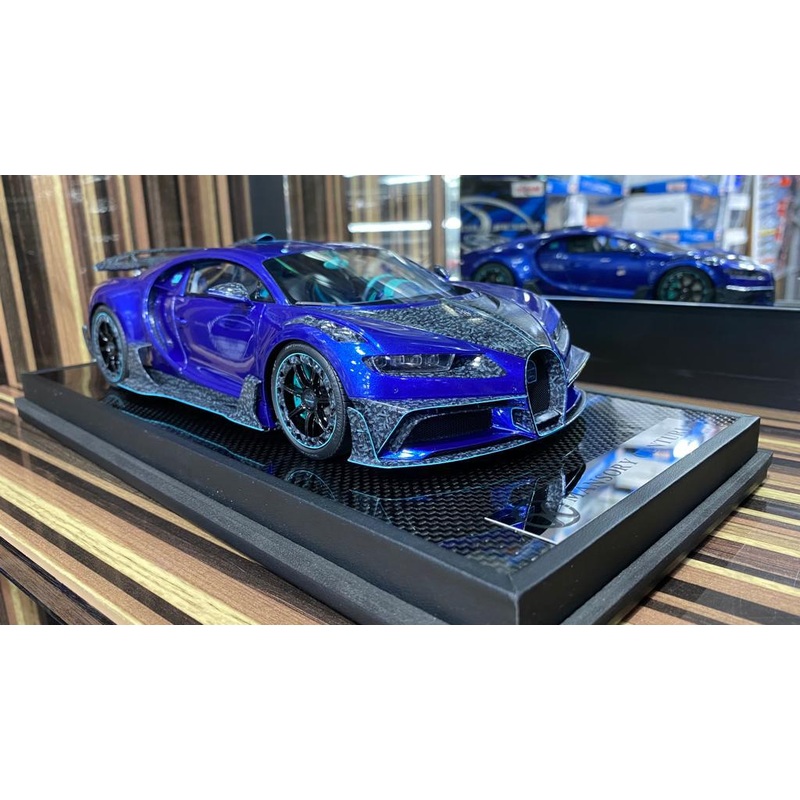 1/18 Bugatti Chiron Mansory  Blue & Carbon by Timothy & Pierre