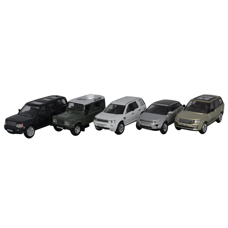 5 Piece Land Rover Set  -1:76 Scale