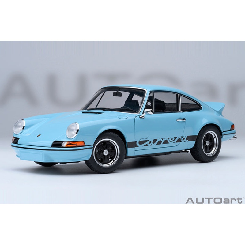 AUTOart Porsche 911 Carrera 2.7 RS Gulf Blue w/ Black Deco and Wheels 1:18