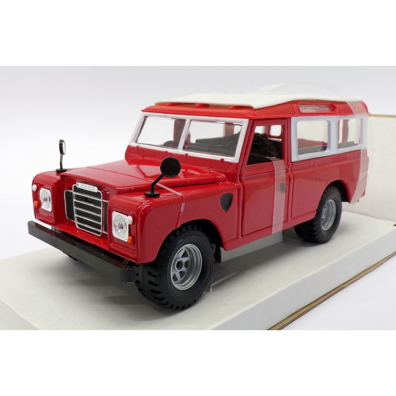 Burago 1/24 Scale Model Car 18-22063 - Land Rover Series II - Red