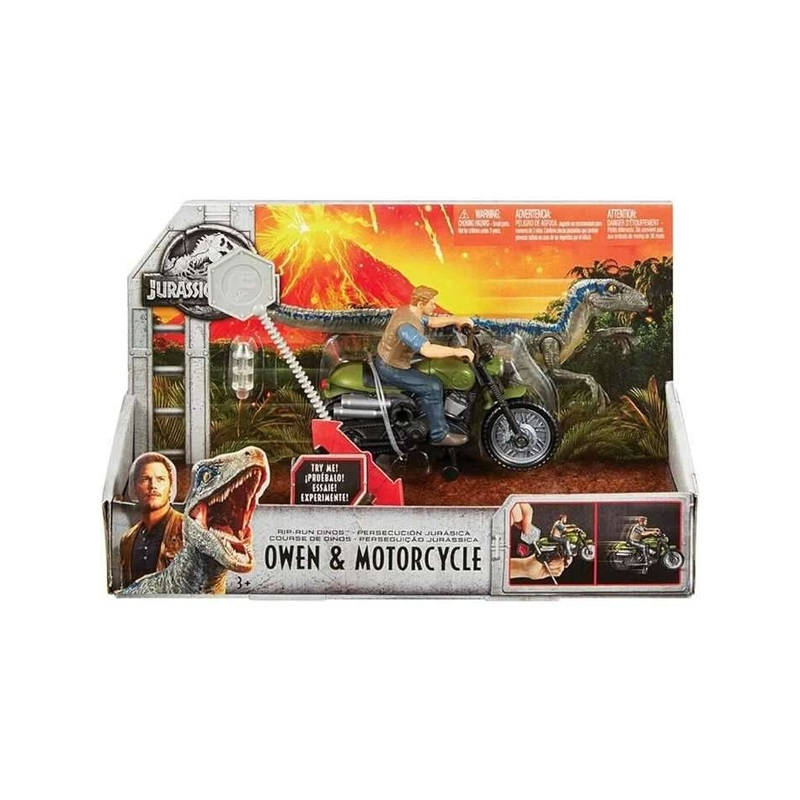 EXCLUSIVE Jurassic World Owen & Motorcycle