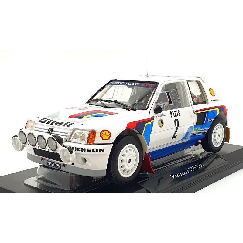 Norev 1/18 Scale Diecast 184864 - Peugeot 205 T16 #2 Monte Carlo 1985