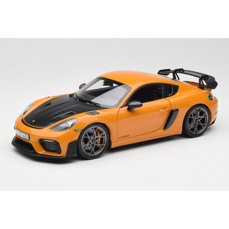 Norev 2023 Porsche 718 Cayman GT4 RS w/ Weissach Package Bahama Yellow 1:18