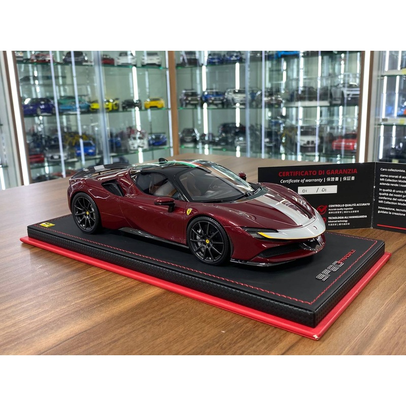 1/18 Resin MR Collection Ferrari SF90 Stradale Maroon / Italian Flag Limited 1 of 1