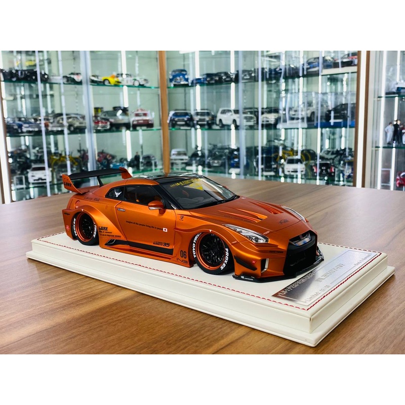 1/18 Resin Nissan R35 GT-RR LBWK in Matt Candy Orange, Zero Fighter, limited to 8 pcs.