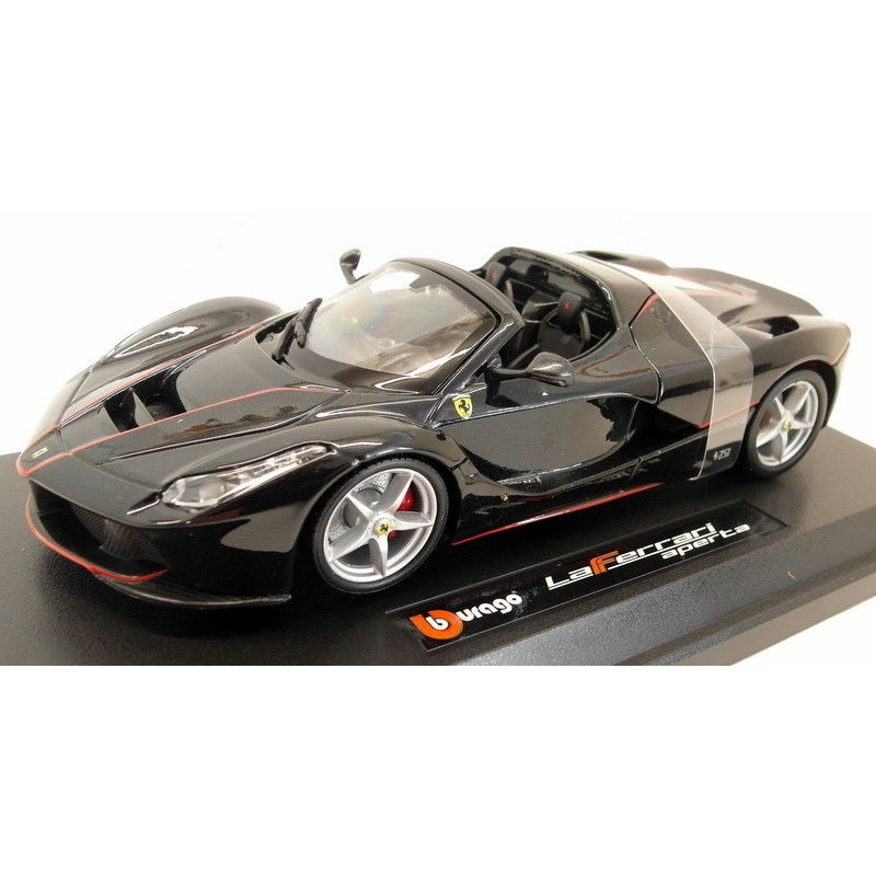 Burago 1/24 Scale Diecast - 18-26022 Ferrari LaFerrari Aperta Black