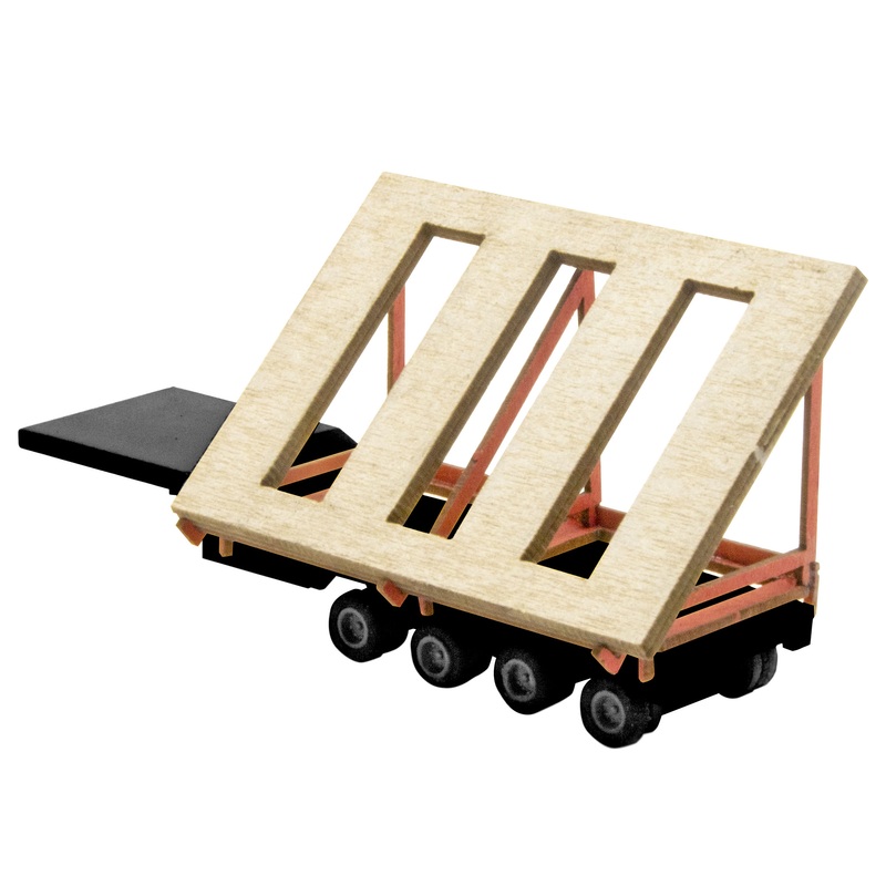 Low loader truck - heavy load transport facade parts 3 - black