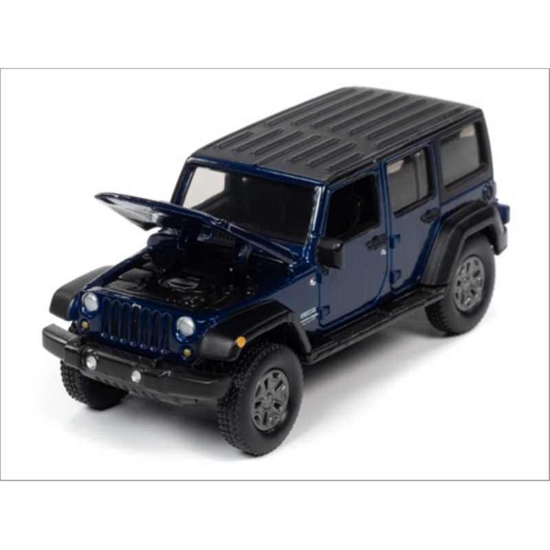Auto World 1:64 Premium 2018 Jeep Wrangler JK Unlimited Sport (4 door) (Purple Metallic with Flat Black)