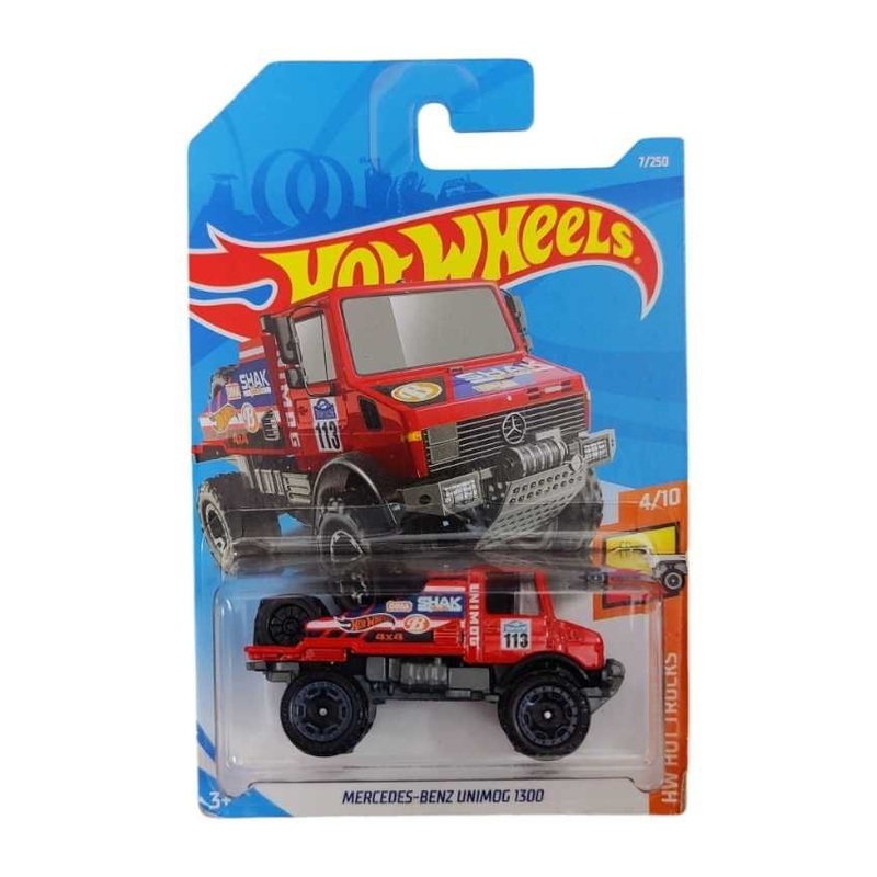 Exclusive Hotwheels Mercedes-Benz Unimog 1300 Imported Mainline Card 1:64 Scale
