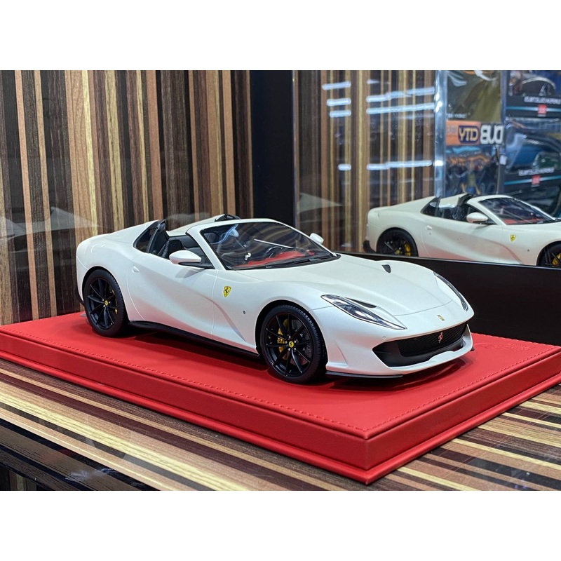 1/18 Diecast Ferrari 812 GTS White BBR Scale Model Car