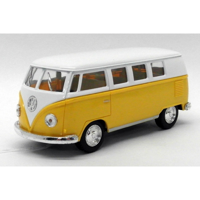 1962 VW Camper - Yellow - Kinsmart Pull Back & Go Metal Model Car