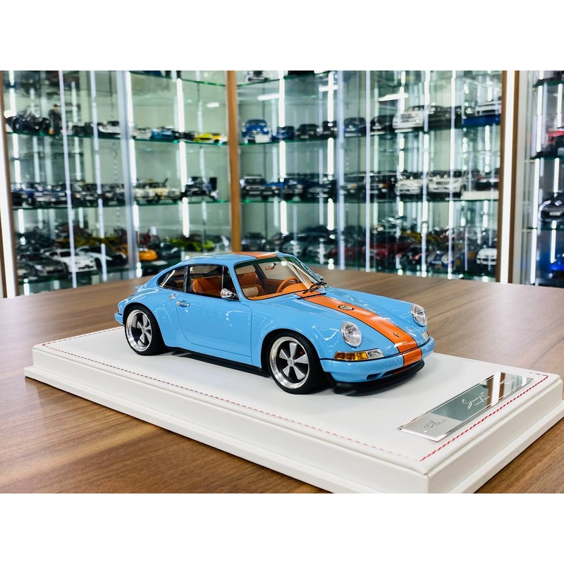 Ivy Model Porsche 911 Singer  1/18 Resin Model, Gulf Blue, Limited 50