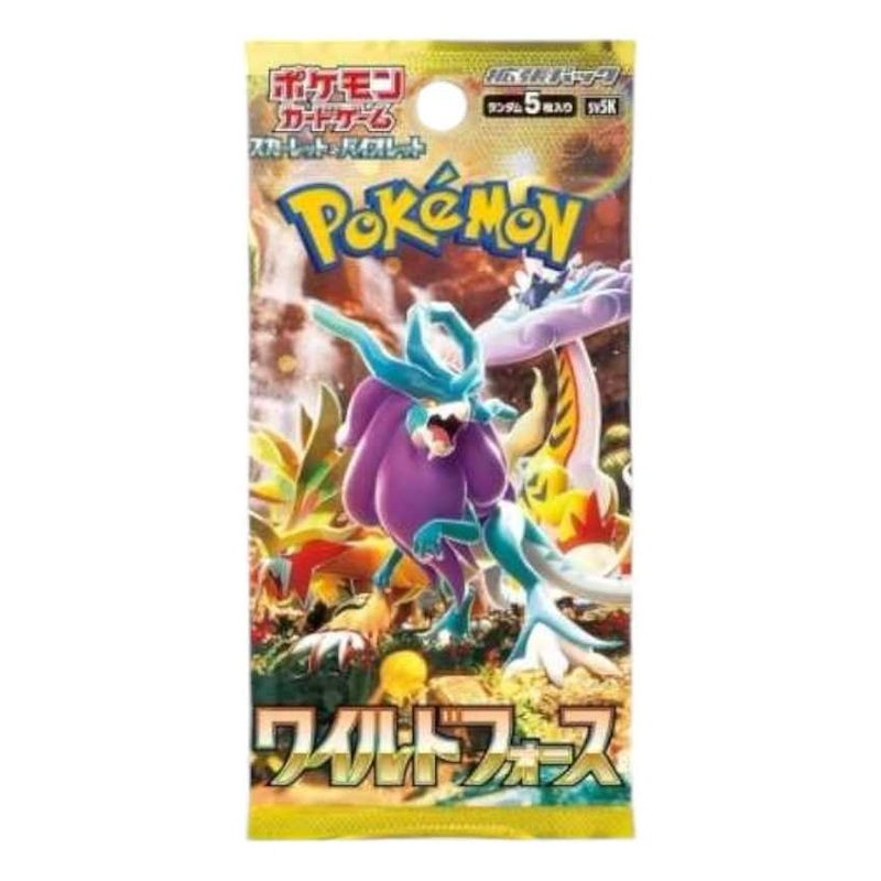 Orignal Pokemon wild force Japanese Pack(Includes 5 Cards)
