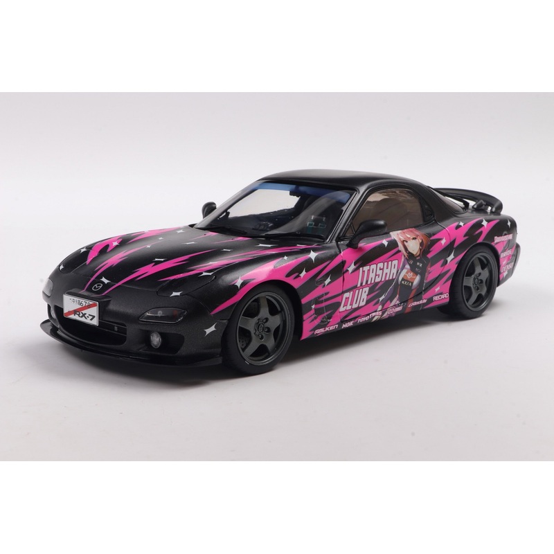 Solido 1999 Mazda RX7 FD3RS Itasha Works Black and Fuscia 1:18