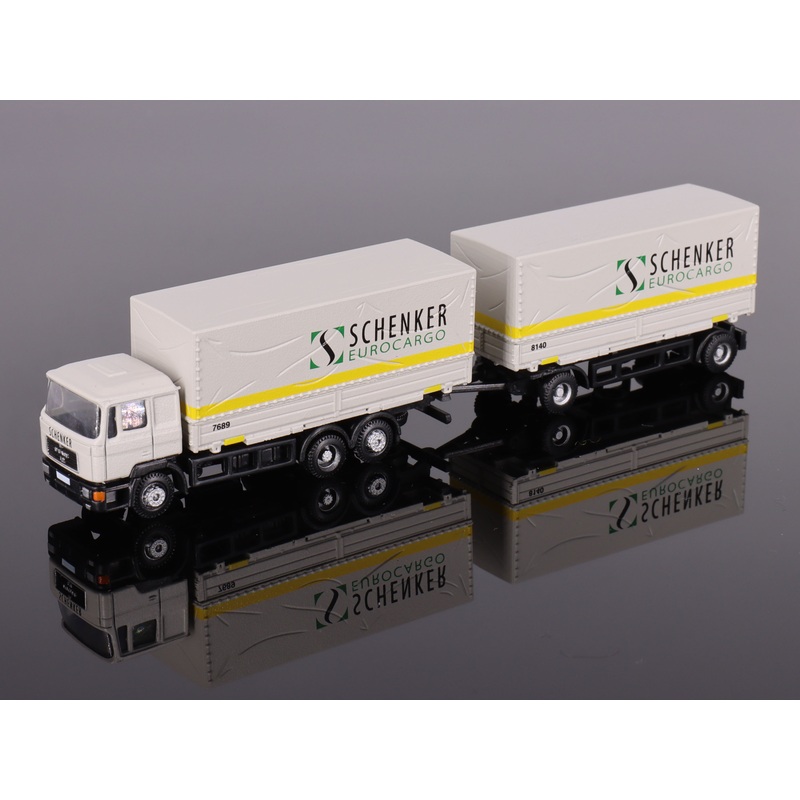 Truck MAN F90 3-axle swap body trailer Schenker Cargo