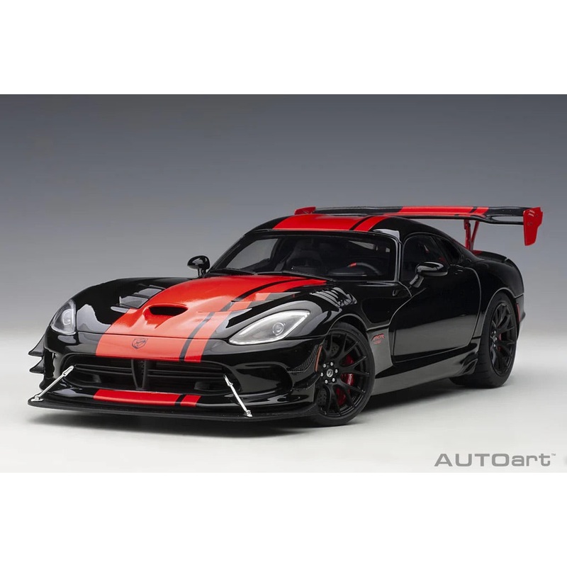 AUTOart 2017 Dodge Viper GTS-R Commemorative Edition ACR Black w/ Red Stripes 1:18