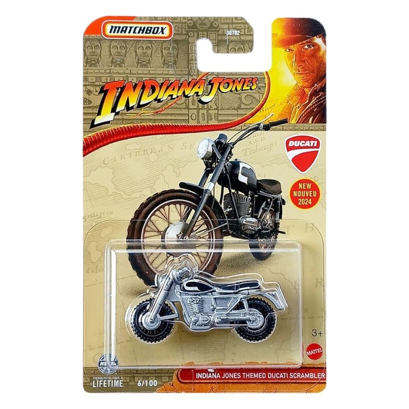 Matchbox Indian Jones Ducati Scrambler Mainline Imported 1/64